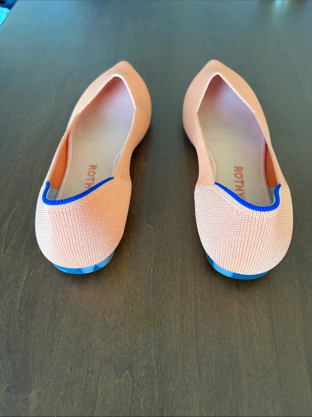 Women’s Rothy’s The Point flat, size 8, orange